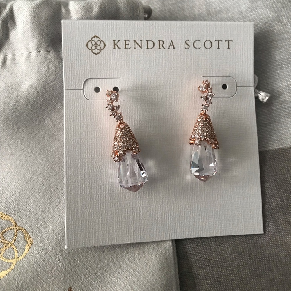 Kendra Scott rose gold Becky earrings